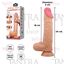 Dildo con testiculos vertebrado con sopapa con piel extensible